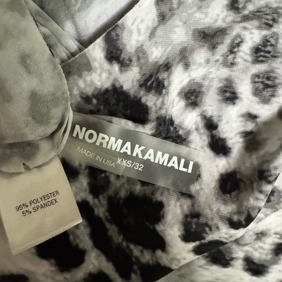 Norma Kamali Black and White Animal Print Jumpsuit - Picture 3 of 3